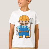 Bouwer met schokdemper t-shirt (Voorkant)