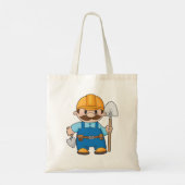 Bouwer met schokdemper tote bag (Achterkant)