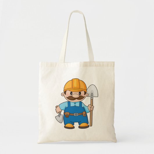 Bouwer met schokdemper tote bag (Voorkant)