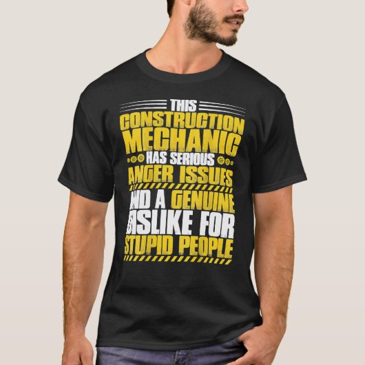 Bouwer met woedeproblemen t-shirt (Voorkant)