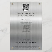 Bouwer Metaal QR Code Business Flyer (Voorkant)