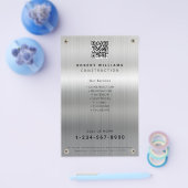 Bouwer Metaal QR Code Business Flyer (Enkel)