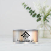 Bouwer | Metallisch Visitekaartje (Staand voorkant)