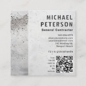 Bouwer Ontwikkelaar Beton Mix Modern Vierkante Visitekaartje (Voorkant)