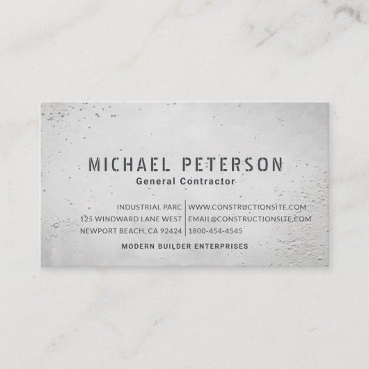 Bouwer Ontwikkelaar Cement Mix Modern Visitekaartje (Voorkant)