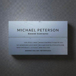 Bouwer Ontwikkelaar Staal Blauw Modern Visitekaartje