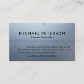 Bouwer Ontwikkelaar Staal Blauw Modern Visitekaartje (Voorkant)