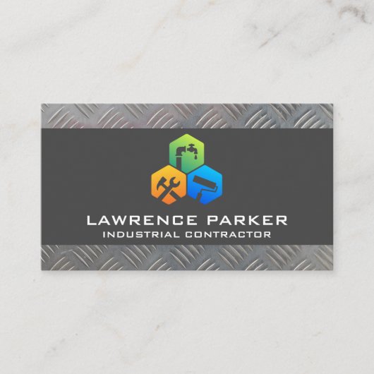 Bouwer reparatie pictogrammen | Bouw | Staal | Met Visitekaartje (Voorkant)