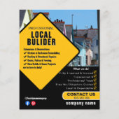 Bouwer Services Flyer Sjabloon | Constructie & (Voorkant)