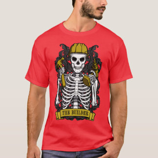 Bouwer Skeleton Tarot Card DIY Handyman M T-shirt