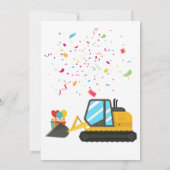 Bouwer Thema Kinderverjaardagsfeest Uitnodiging (Achterkant)