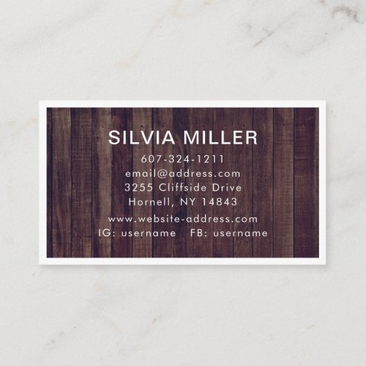 Bouwer van Carpenter Handyman Contractant Visitekaartje (Achterkant)