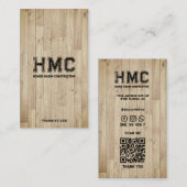 Bouwer van taphout visitekaartje (Voorkant / Achterkant)