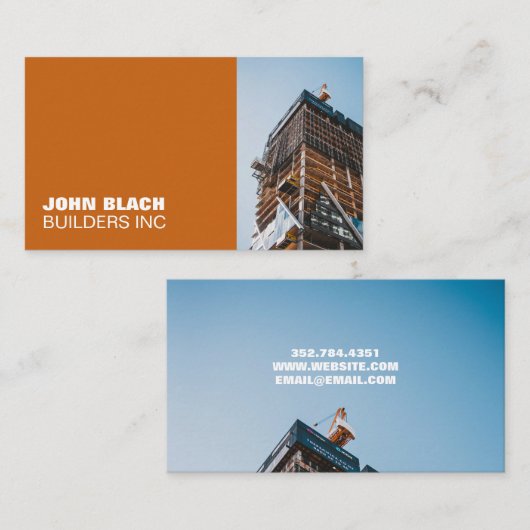 Bouwer Visitekaartje (Voorkant / Achterkant)