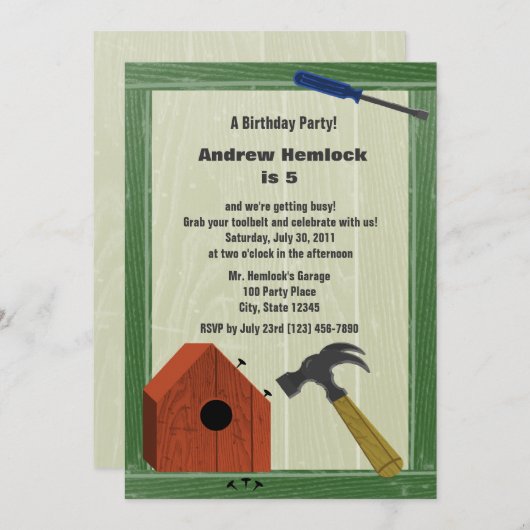 bouwfeest kaart (Voorkant / Achterkant)