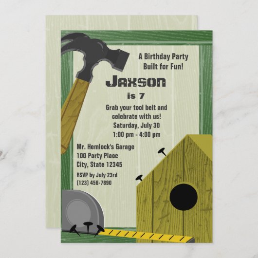 bouwfeest kaart (Voorkant / Achterkant)