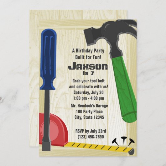 bouwfeest kaart (Voorkant / Achterkant)