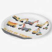 Bouwfeest upsherin verjaardag servet papieren bordje (Gekanteld)