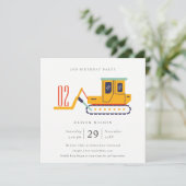 Bouwfork Lift elke zondag Uitnodigen Bedankkaart (Staand voorkant)