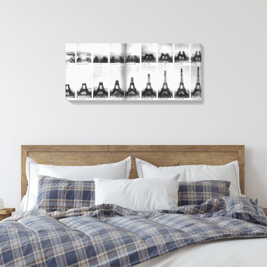 bouwfoto Eiffeltoren Parijs Canvas Afdruk (Insitu (Slaapkamer))