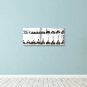  bouwfoto Eiffeltoren Parijs Canvas Afdruk (Insitu (Houten vloer))