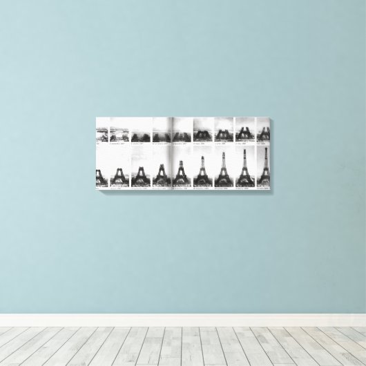 bouwfoto Eiffeltoren Parijs Canvas Afdruk (Insitu (Houten vloer))