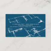 bouwgebouw | blauwdruk van een architect visitekaartje (Achterkant)