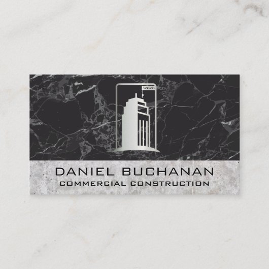 bouwgebouw | marmerbeton visitekaartje (Voorkant)