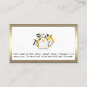 Bouwgereedschap Benodigdheden | Timmerman | Hout Visitekaartje (Achterkant)