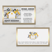 Bouwgereedschap Benodigdheden | Timmerman | Hout Visitekaartje (Voorkant / Achterkant)