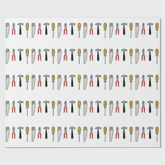 Bouwgereedschap Cadeaupapier (Vlak)