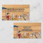 Bouwgereedschap Carpentry | Tools voor ontwerper Visitekaartje (Voorkant / Achterkant)