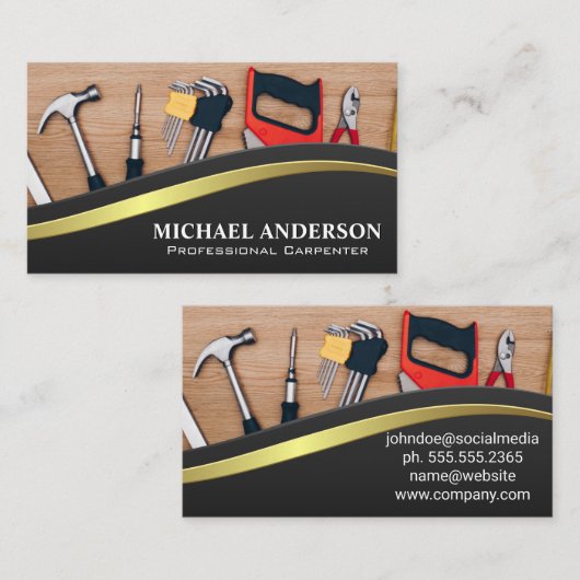 Bouwgereedschap | Carpentry Visitekaartje (Voorkant / Achterkant)