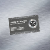 Bouwgereedschap | Diamantgeplateerd staal Magnetisch Visitekaartje (Voorbeeld)