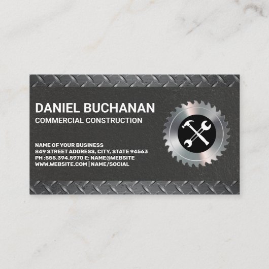 Bouwgereedschap | Diamantgeplateerd staal Visitekaartje (Voorkant)