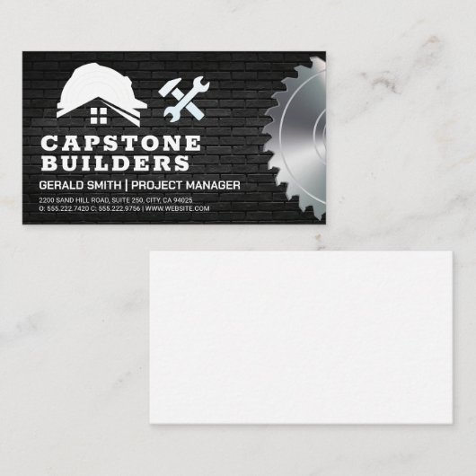 Bouwgereedschap en -apparatuur | Baksteen Visitekaartje (Voorkant / Achterkant)