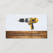 Bouwgereedschap | Gereedschapskist | Hout Visitekaartje (Achterkant)