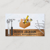 Bouwgereedschap | Gereedschapskist | Hout Visitekaartje (Voorkant)