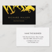 Bouwgereedschap Handyman Gold Black Visitekaartje (Voorkant / Achterkant)