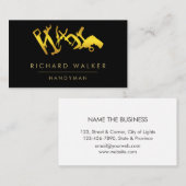 Bouwgereedschap Handyman Gold Black Visitekaartje (Voorkant / Achterkant)