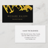 Bouwgereedschap Handyman Gold Black Visitekaartje (Voorkant / Achterkant)