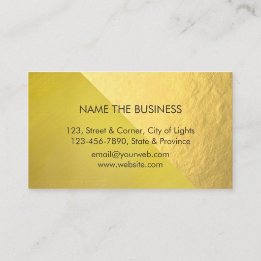 Bouwgereedschap Handyman Gold Glitter Black Visitekaartje (Achterkant)