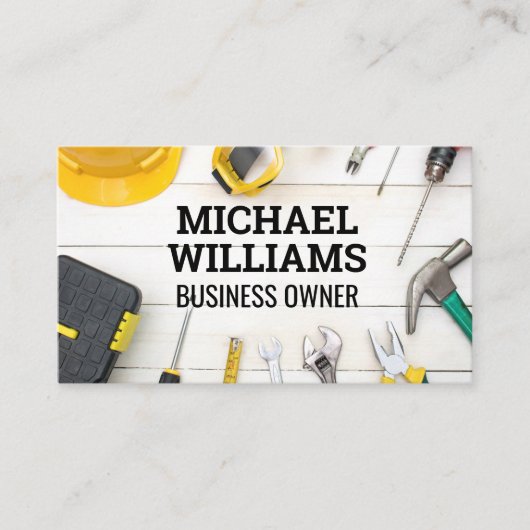 Bouwgereedschap | Hardware | Carpentry Visitekaartje (Voorkant)