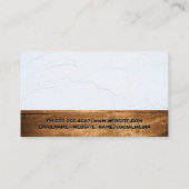 Bouwgereedschap | Home-pictogram | Hout Visitekaartje (Achterkant)