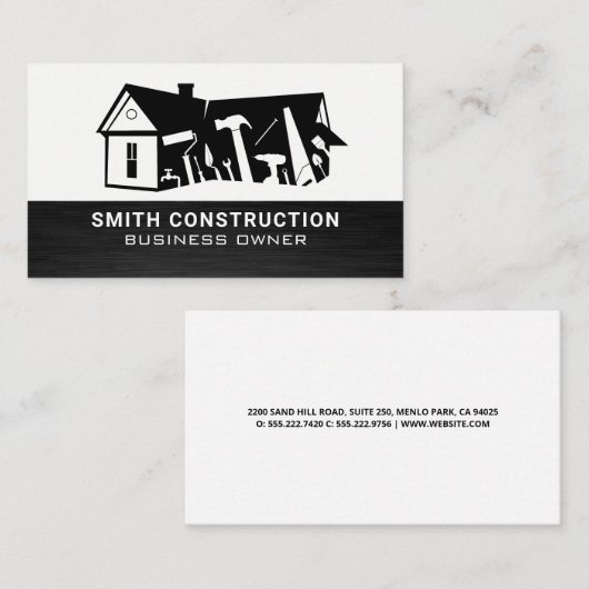 Bouwgereedschap | Home Renovaties Visitekaartje (Voorkant / Achterkant)