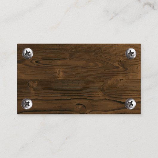 Bouwgereedschap | Hout- en metaalschroeven Visitekaartje (Achterkant)