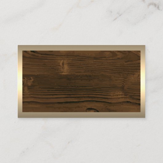Bouwgereedschap | Hout | Gouden Rand Visitekaartje (Achterkant)