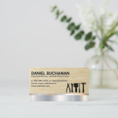 Bouwgereedschap | Hout | Metaal Visitekaartje (Staand voorkant)