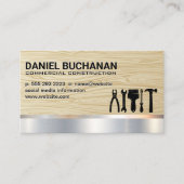 Bouwgereedschap | Hout | Metaal Visitekaartje (Voorkant)