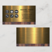 Bouwgereedschap | Hout Metaal Visitekaartje (Voorkant / Achterkant)